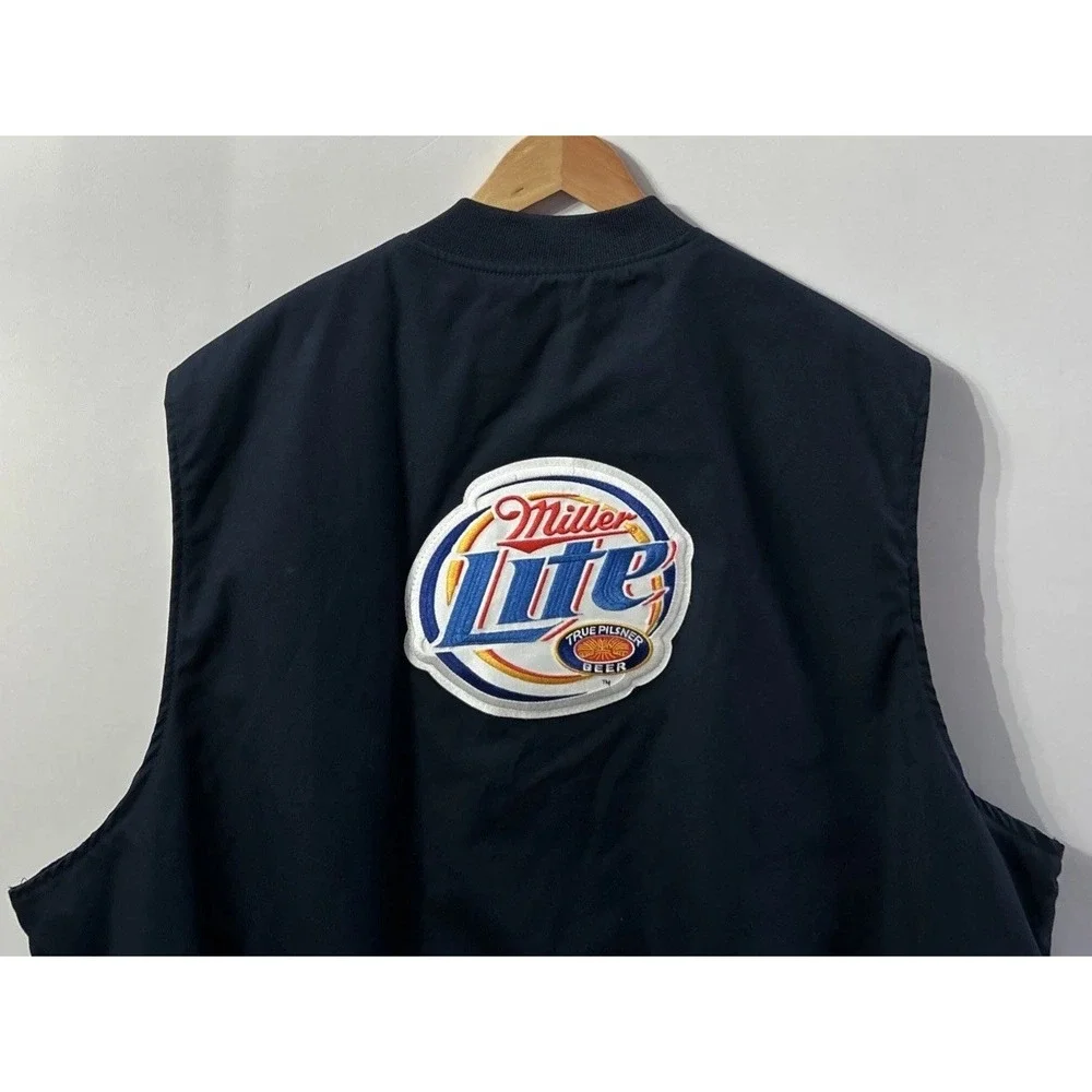 Mens Miller Lite Beer Delivery Guy Vest Sleeveless Full Zip 3M Thinsulate Sz 3XL